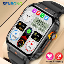 SENBONO Military Men Smart Watch Bluetooth Call 24/7 Heart Rate Monitor IP68 Waterproof 100+ Sport Mode Smartwatch for Men Women
