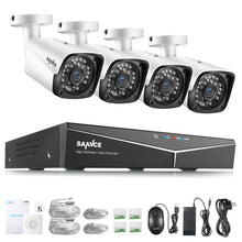 SANNCE 4CH HD 1080P XPOE CCTV NVR System 4PCS 2M IP Cameras Outdoor Weatherproof Home Video Security Surveillance Cameras System
