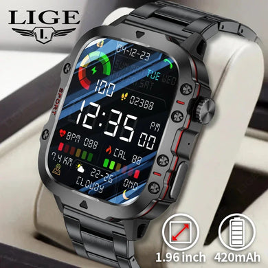 2024 Rugged Military Smart Watch Men Outdoor Watches lP68 Waterproof 2.01