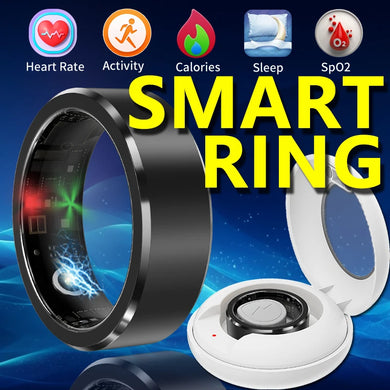 2024New Smart Ring With Charging Compartment Monitor Heart Rate Blood Oxygen Sleep Exercise Multifunctional Healthy Fashion Ring