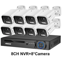 New 4K Security Camera System 8MP Audio Mic CCTV POE NVR AI Color Night Home Video Surveillance Camera Outdoor Set