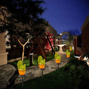 LED Solar Plant Lamp Outdoor Waterproof Simulation Pineapple Landscape Light Street Garden Fence Lawn Decorative Light