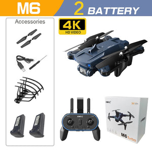 Mini Drone Remote WIFI M6 Drone 4K Professional HD Camera Foldable RC Plane Quadcopter Helicopter Airplane Remote Control Toys