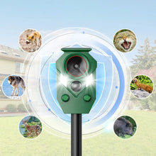 Solar Ultrasonic Animal Repeller Device Deer Repellent Device Animal Repellent for Deer Squirrels Cats Dogs Raccoons Rabbits