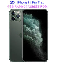 Original iPhone 11 Pro Max 64/256 GB ROM 6.5" Super Retina OLED A13 iPhone 11 Pro Max Face ID Genuine Unlocked 4G LTE Cellphone