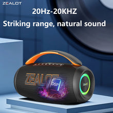 Zealot P12 60W Wireless Speakers, Outdoor Portable Subwoofer Speaker ,Dual Pairing,8000mAh Battery, For Home, Car, Outdoor.