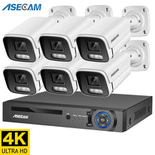 New 4K Security Camera System 8MP Audio Mic CCTV POE NVR AI Color Night Home Video Surveillance Camera Outdoor Set