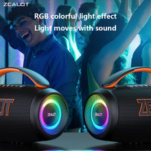 Zealot P12 60W Wireless Speakers, Outdoor Portable Subwoofer Speaker ,Dual Pairing,8000mAh Battery, For Home, Car, Outdoor.