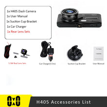 Dash Cam Front and Rear Camera CAR DVR Car Video Recorder Vehicle Black Box FULL HD 1080P Night Vision Driver Recorder
