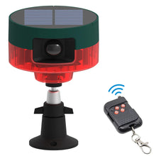 Solar Outdoor Animal Repeller Wireless Remote Control 1200mAh Beast Repeller 13 Sounds Recordable IP55 for Wild Boar Rabbit Deer