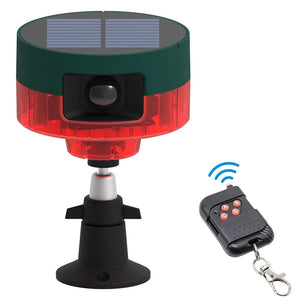 Solar Outdoor Animal Repeller Wireless Remote Control 1200mAh Beast Repeller 13 Sounds Recordable IP55 for Wild Boar Rabbit Deer