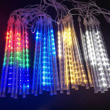 Solar LED Meteor Shower Rain Lights Holiday String Lights Waterproof Garden Light 8 Tubes 144 Leds Christmas Wedding Decoration