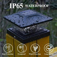 Solar Post Lights Outdoor, Waterproof Solar Powered Light Fit 3.5x3.5 4x4 4.5x4.5 5x5 Posts, Solar Post Cap Lights Outdoor