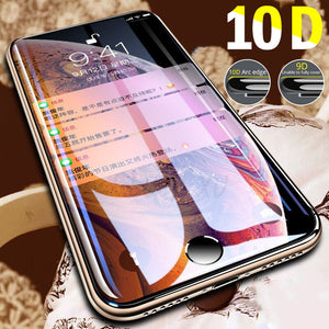 10D Curved Edge Protective Glass on the For iPhone 7 8 6 6S Plus Tempered Screen Protector For iPhone XS MAX XR X Glass Film