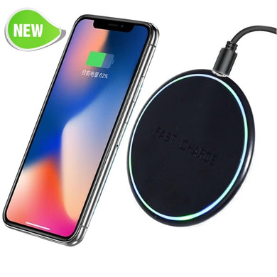 10W Fast Qi Wireless Charger For Iphone X 8 Plus XS MAX Quick Charge Wireless Charging Pad For Samsung S10 S9 S8 Xiaomi Mi 9