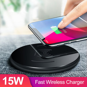 15W Wireless Changing Qi Device Universal Desktop Stand Type C Cable for Huawei Fast Charger Mobile Phone for Samsung S9 S8 S7
