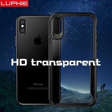 LUPHIE Shockproof Armor Case For iPhone XS XR 8 7 Plus Transparent Case Cover For iPhone 6 6S Plus 5 XS Max Luxury Silicone Case