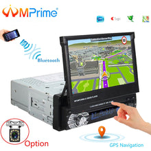 AMPrime 1 din Car radio 7" Universal Car Player GPS Navigation Touch Car Stereo Bluetooth Player FM USB Player With Rear Camera