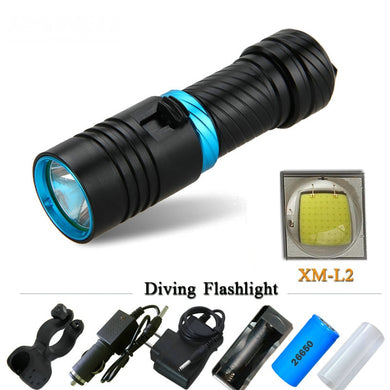 CREE XM-L2 18650 or 26650 Diving flashlight LED Underwater Flashlights Waterproof Portable Lantern Lights dive light Lamp Torch