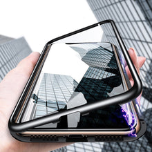 Metal Magnetic Case For iPhone XR XS MAX X 8 Plus 7 10 Tempered Glass Back Magnet Cases Cover For iPhone 7 6 6S Plus Case