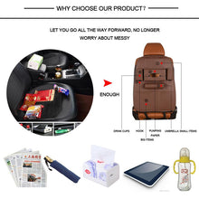 Car Seat Back Storage Bag Organizer Travel Box Pocket PU Leather Universal Stowing Tidying Protector Kids Drink Auto Accessoires