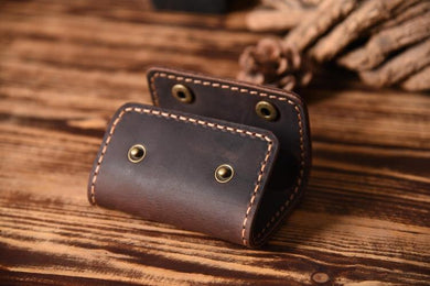 FANCODI Handmade Vintage Genuine Leather Key Holder Men keyChain Cover Leather Key Wallet Men key case bag Women Key Organizer