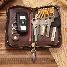 Men Key Leather Case Key Key Wallets  Coin Purse Multifunction  Holder Housekeeper Keys keychain wallet  keychain bag