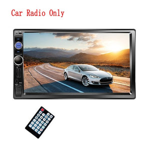Podofo 2 din car radio 7" HD Touch Screen Player MP5 SD/FM/MP4/USB/AUX/Bluetooth Car Audio For Rear View Camera Remote Control