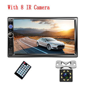 Podofo 2 din car radio 7" HD Touch Screen Player MP5 SD/FM/MP4/USB/AUX/Bluetooth Car Audio For Rear View Camera Remote Control
