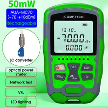 AUA-MC70 Optical Power Meter -70~+10dBm 4 in 1 Multifunction Fiber Network Cable Tester Visual Fault Locator 1-50MW(optional)