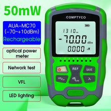 AUA-MC70 Optical Power Meter -70~+10dBm 4 in 1 Multifunction Fiber Network Cable Tester Visual Fault Locator 1-50MW(optional)