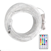 10M Lighting Strings Christmas RGB Hose Rainbow Light Remote Control Colorful Synchronous Hose Decoration Supplies USB Outdoor